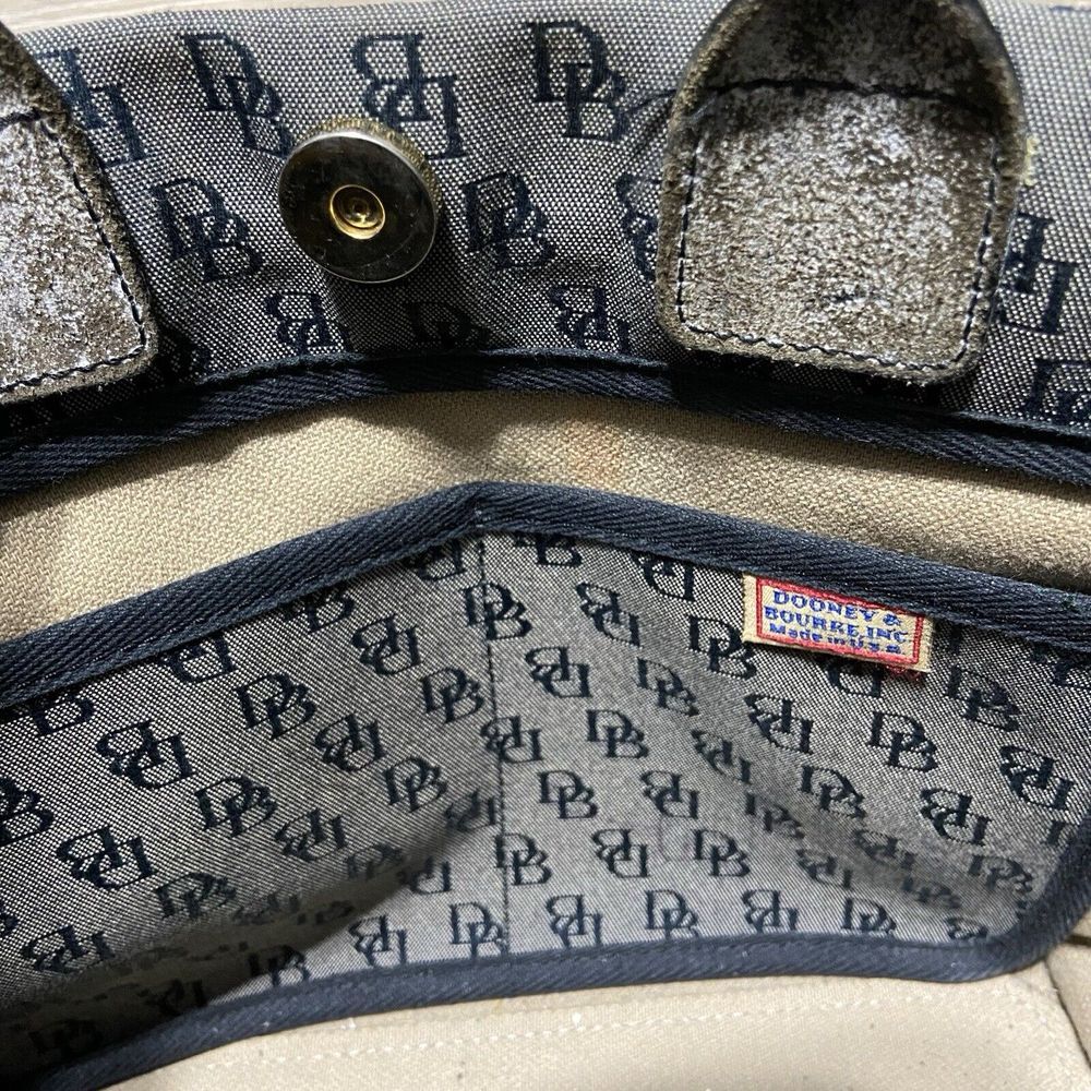 DOONEY & BOURKE HANDBAG/PURSE Classic Vintage DB Logo - Black And‎ Gray Mini - Picture 4 of 10